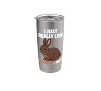 I Just Really Like Conigli Ok Animale Carino Rex Coniglio Bicchiere termico in acciaio inox doppia parete