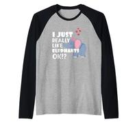 I Just Really Like Elephants Ok? Cute Elephant Maglia con Maniche Raglan