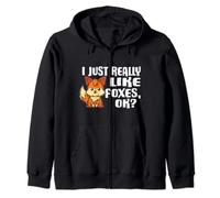 I Just Really Like Foxes Ok Carino Costume Da Volpe Felpa con Cappuccio
