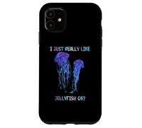 I Just Really Like Jellyfish, OK? Watercolor Fish, JellyFish Custodia per iPhone 11