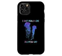 I Just Really Like Jellyfish, OK? Watercolor Fish, JellyFish Custodia per iPhone 11 Pro