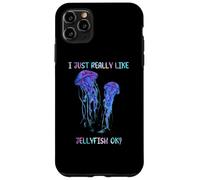 I Just Really Like Jellyfish, OK? Watercolor Fish, JellyFish Custodia per iPhone 11 Pro Max