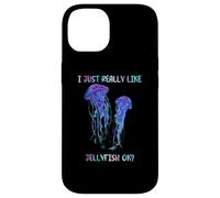 I Just Really Like Jellyfish, OK? Watercolor Fish, JellyFish Custodia per iPhone 14
