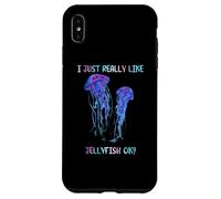 I Just Really Like Jellyfish, OK? Watercolor Fish, JellyFish Custodia per iPhone XS Max