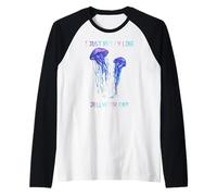 I Just Really Like Jellyfish, OK? Watercolor Fish, JellyFish Maglia con Maniche Raglan