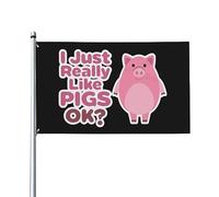 I Just Really Like Pigs Ok Flag Resistente Alle Intemperie Bandiere Bandiera Per Giardino Cortile Balcone 3X5Ft