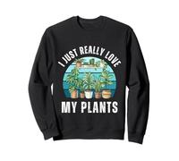 I Just Really Love My Plants - Amante delle Piante retrò Felpa