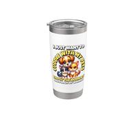 I Just Want To Cuddle With Pets Enjoy Moment Forget Worries Bicchiere termico in acciaio inox doppia parete