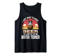I Just Want to Drink Beer And Pet My Boston Terrier Dog Canotta
