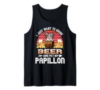 I Just Want to Drink Beer And Pet My Papillon Dog Lover Canotta