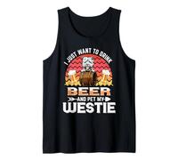 I Just Want to Drink Beer And Pet My Westie Dog Lover Canotta