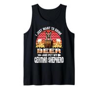 I Just Want to Drink Beer & Pet My German Shepherd Dog Lover Canotta