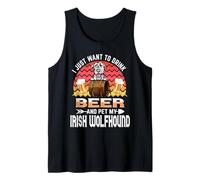 I Just Want to Drink Beer Pet My Irish Wolfhound Dog Lover Canotta