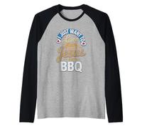 I Just Want To Love Jesus And BBQ ||||- Maglia con Maniche Raglan