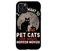 I Just Want To Pet Cats And Watch Horror Movies Murderous Custodia per iPhone 11 Pro