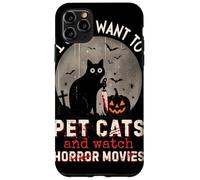 I Just Want To Pet Cats And Watch Horror Movies Murderous Custodia per iPhone 11 Pro Max