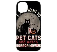 I Just Want To Pet Cats And Watch Horror Movies Murderous Custodia per iPhone 14 Plus