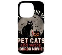 I Just Want To Pet Cats And Watch Horror Movies Murderous Custodia per iPhone 14 Pro