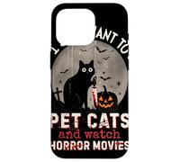 I Just Want To Pet Cats And Watch Horror Movies Murderous Custodia per iPhone 16 Pro