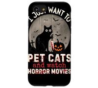 I Just Want To Pet Cats And Watch Horror Movies Murderous Custodia per iPhone SE (2020) / 7/8