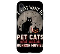 I Just Want To Pet Cats And Watch Horror Movies Murderous Custodia per iPhone XR