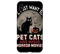 I Just Want To Pet Cats And Watch Horror Movies Murderous Custodia per iPhone XS Max