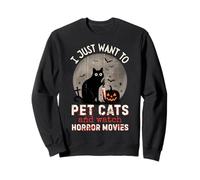 I Just Want To Pet Cats And Watch Horror Movies Murderous Felpa