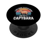 I Just Want To Read Books And Pet A Capybara - PopSockets PopGrip Adesivo