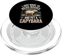 I Just Want To Read Books And Pet A Capybara |- PopSockets PopGrip per MagSafe