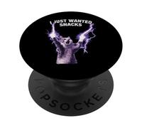 I Just Wanted Snacks Stupido Rabbia Cat Meme PopSockets PopGrip Adesivo