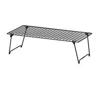 I-K-E-A GREJIG - Scarpiera pieghevole e impilabile, in acciaio, con ripiano in rete, per riporre oggetti, 22 7/8 x 10 5/8 x 6 3/4", colore: Nero