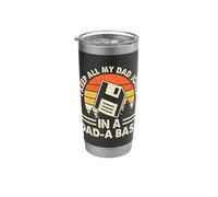 I Keep All My Dad Jokes In A Dad-A-Base Fathers Day Dad Joke Bicchiere termico in acciaio inox doppia parete