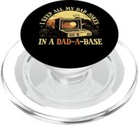 I keep all my dad jokes in a dad-a-base festa del papà meme PopSockets PopGrip per MagSafe