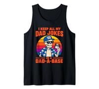 I Keep all My Dad Jokes in A Dad-a-Base Skeleton Fathers Day Canotta