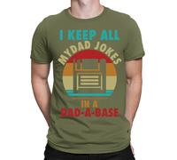 I Keep All My Dad Jokes In A Dad-A-Base T-Shirt Amazing Men Tee Top T-Shirt #FD