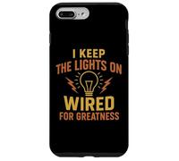 I keep The Lights On Awesome Electrician Tradesman Tees Mugs Custodia per iPhone 7 Plus/8 Plus