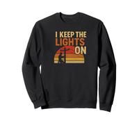 I Keep The Lights On Retro Electrician Keepsake Vintage Tees Felpa
