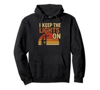 I Keep The Lights On Retro Electrician Keepsake Vintage Tees Felpa con Cappuccio