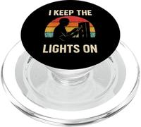 I Keep The Lights On Retro Electrician Keepsake Vintage Tees PopSockets PopGrip per MagSafe