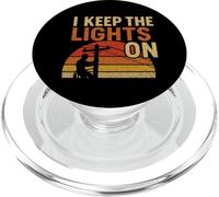 I Keep The Lights On Retro Electrician Keepsake Vintage Tees PopSockets PopGrip per MagSafe