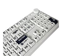 I keycaps originali di altezza in bianco e nero hanno messo 126Pcs per le tastiere meccaniche estesa digitazione comoda