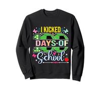 I Kicked 100 Days of School Soccer 100th Day Sport Bambini Ragazzi Felpa