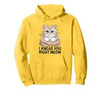 I Knead You Right Meow Amante Gatto Felino Pet Meow Love Cats Felpa con Cappuccio