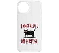 I Knocked It On Purpose Funny Cat Humor T-Shirt Custodia per iPhone 14 Plus