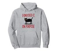 I Knocked It On Purpose Funny Cat Humor T-Shirt Felpa con Cappuccio