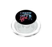 I Know I Dive Like A Girl Funny Scuba Diver Diving PopSockets PopGrip per MagSafe
