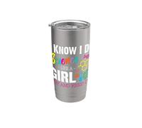I Know I Do Science Like A Girl Try and Keep Up - Scientist Bicchiere termico in acciaio inox doppia parete