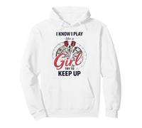 I Know I Play Like A Girl Try To Keep Up Funny Dart Player Felpa con Cappuccio