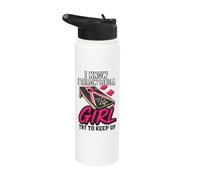 I Know I throw Like A Girl Try To Keep Up Funny Cornhole Stainless Steel Insulated Water Bottle