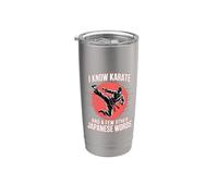 I Know Karate And A Few Other Japanese Words - Bicchiere termico in acciaio inox doppia parete